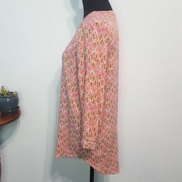 Grand & Greene Tunic Aztec Print Rayon Top - Picture 4 of 7